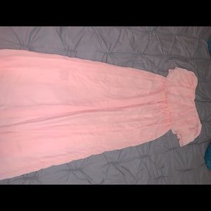 Floor length off the shoulder dress